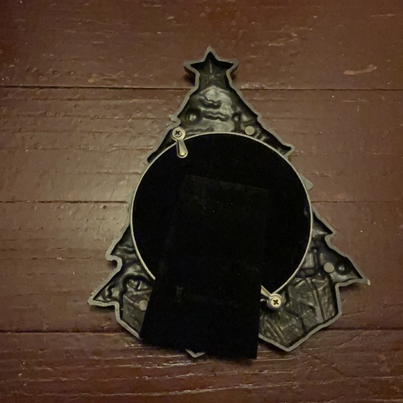 Holiday Christmas Tree Mini Photo Metal Silver Frame - Picture 3 of 3